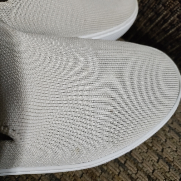 Rothy's Slip On Sneakers The Original Sand Beige Blue Women's Sz 8 Clean - Picture 7 of 11